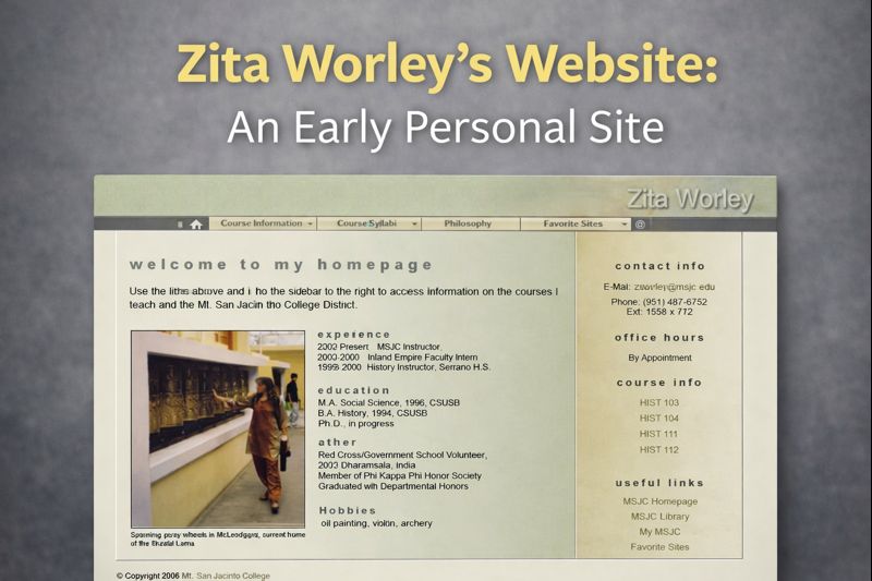 2006 Zita Worley's Website