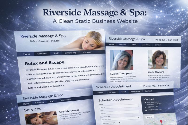 Riverside Massage & Spa: A Clean Static Business Website