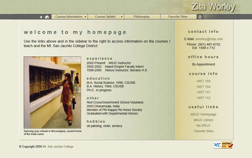 Zita Worley's Website